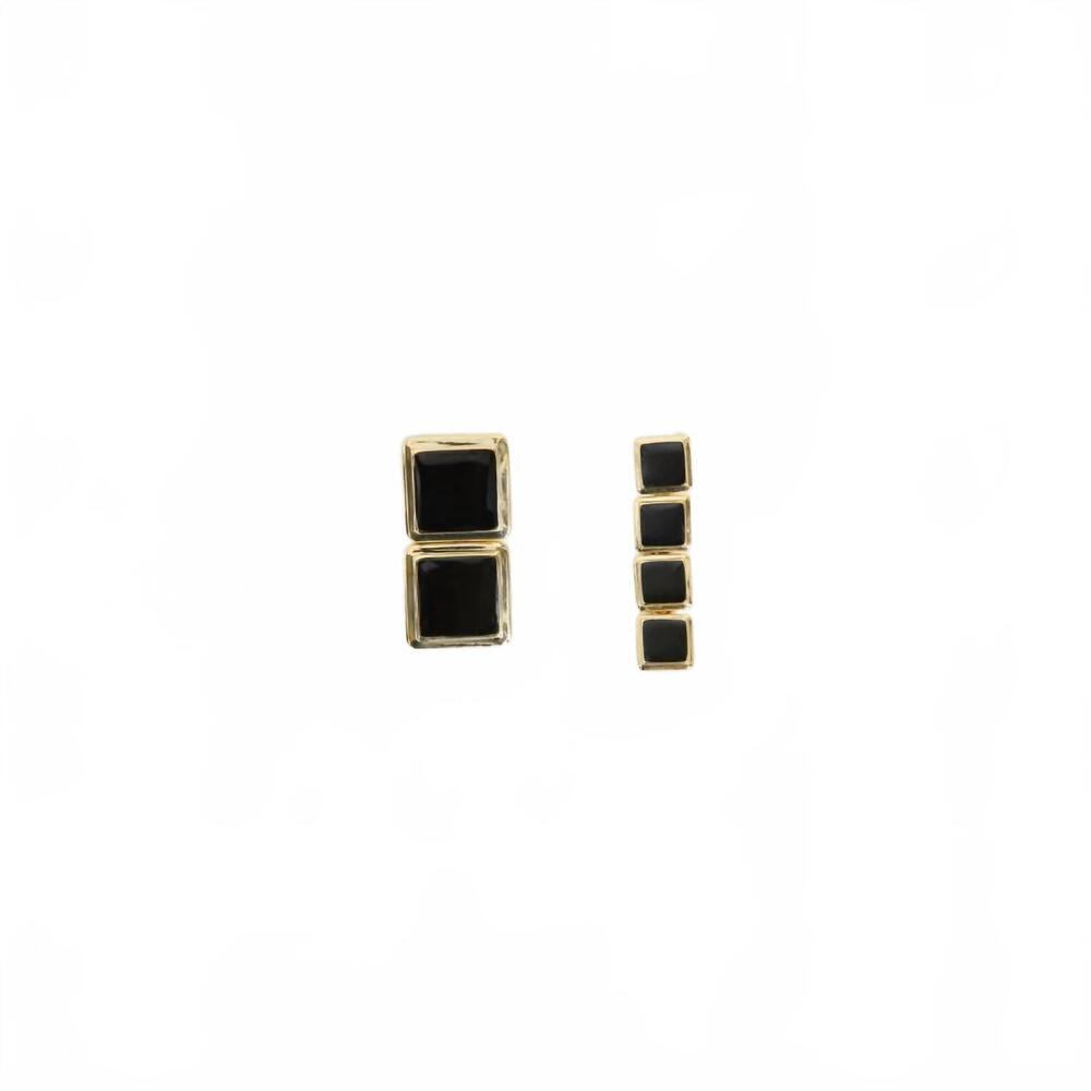NEW HEAVEN MAYHEM women's archer drop earrings in black